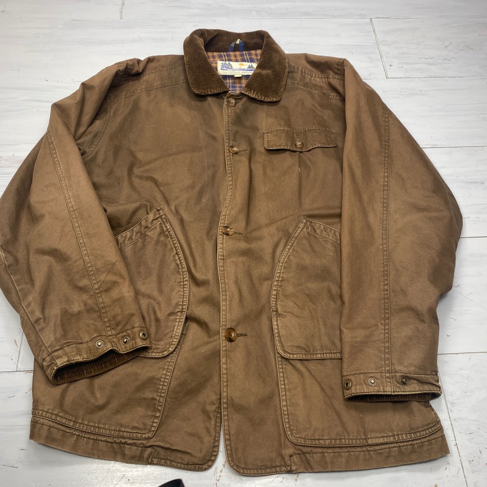 Jos A Bank Leather Suede Bomber Jacket Mens Large Brown Full Zip Ribbed Trim
